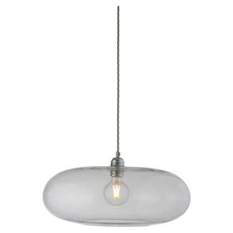 Ebb & Flow Hängande Lampa XL Horizon Transparent, Silver Blank-2