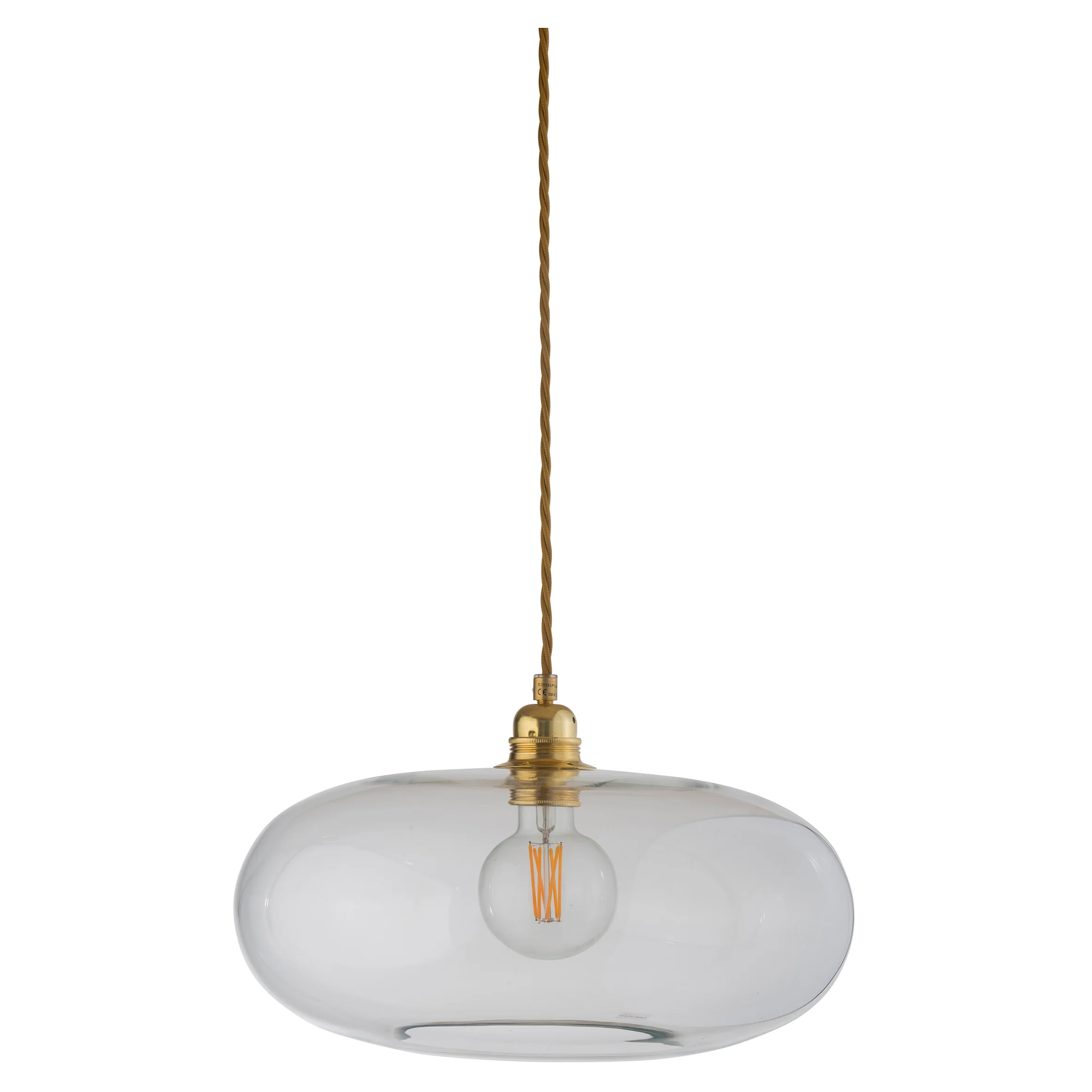 Ebb & Flow Hängande Lampa L Horizon Transparent, Guld Blank