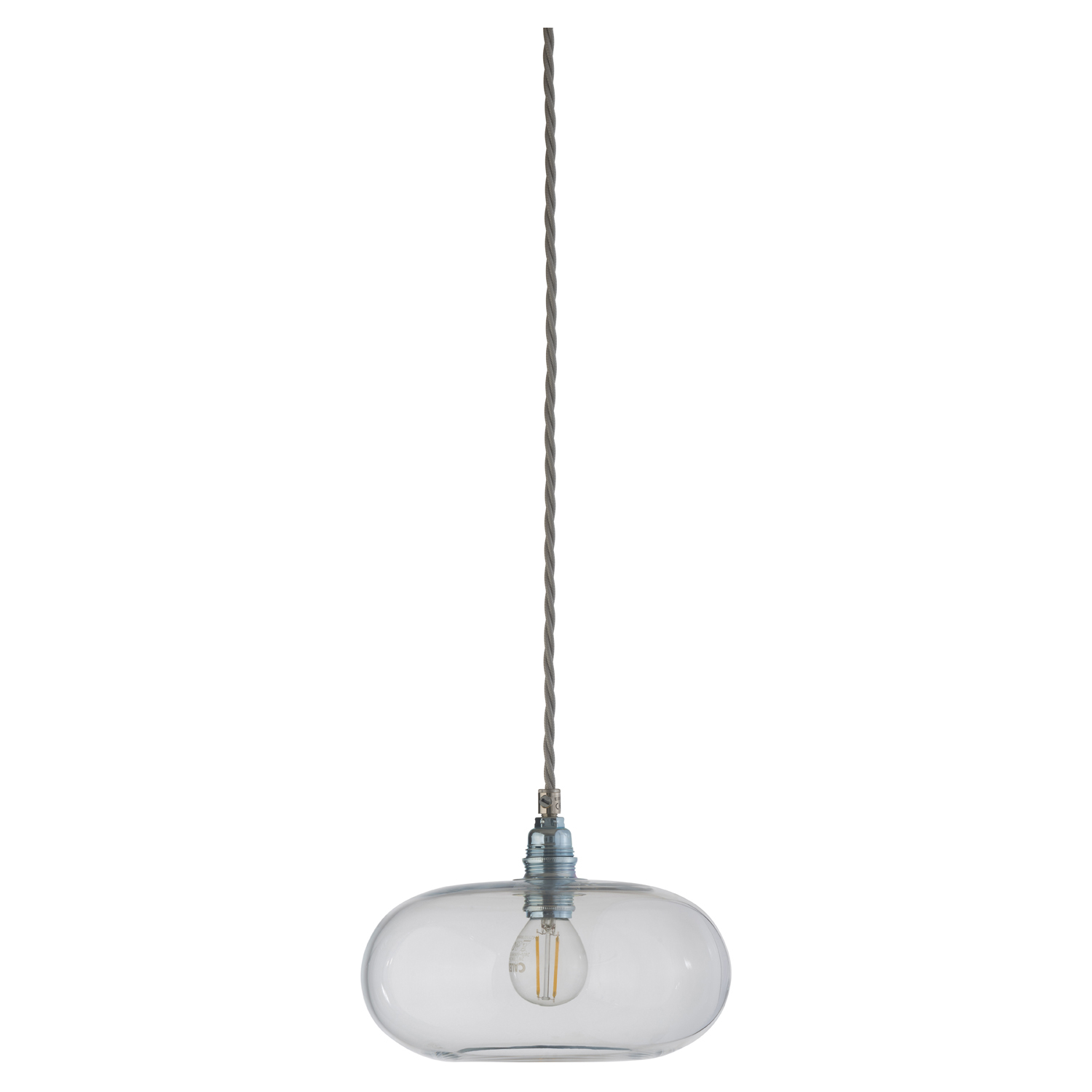 Ebb & Flow Hängande Lampa S Horizon Transparent, Silver Blank