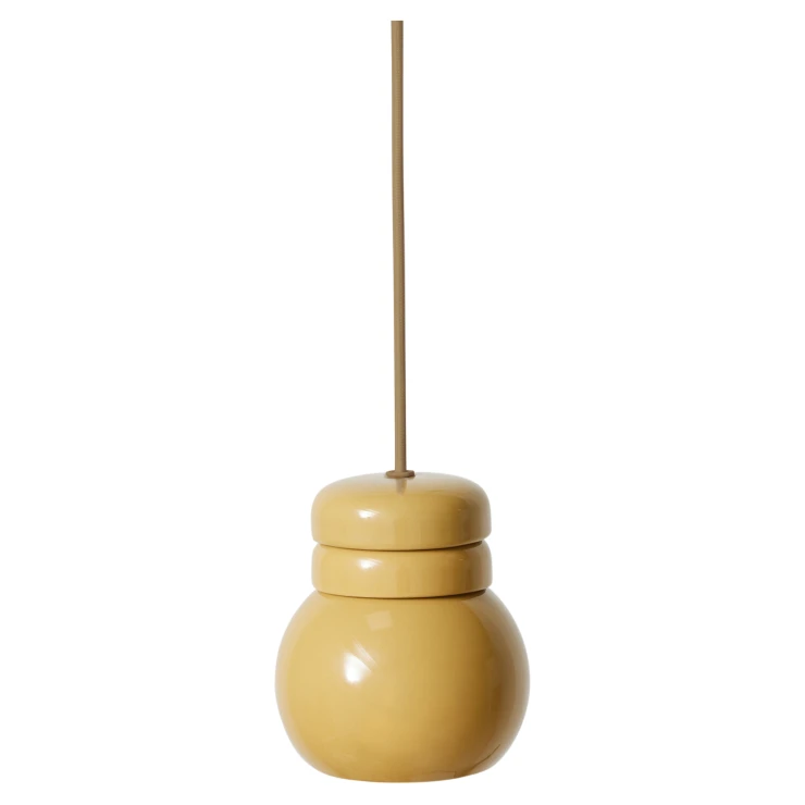 HK-living Hängande Lampa Bulb Mustard Blank-1