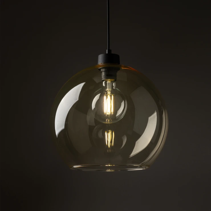 Hängande Lampa Flamma 1 Glödlampa Transparent Amber Blank-0