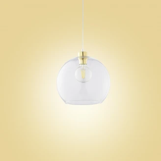 Hängande Lampa Flamma 1 Glödlampa Transparent Blank, Guld