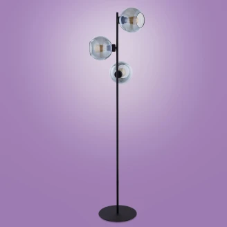 Golvlampa <strong>Flamma</strong>  Transparent Grafit Blank