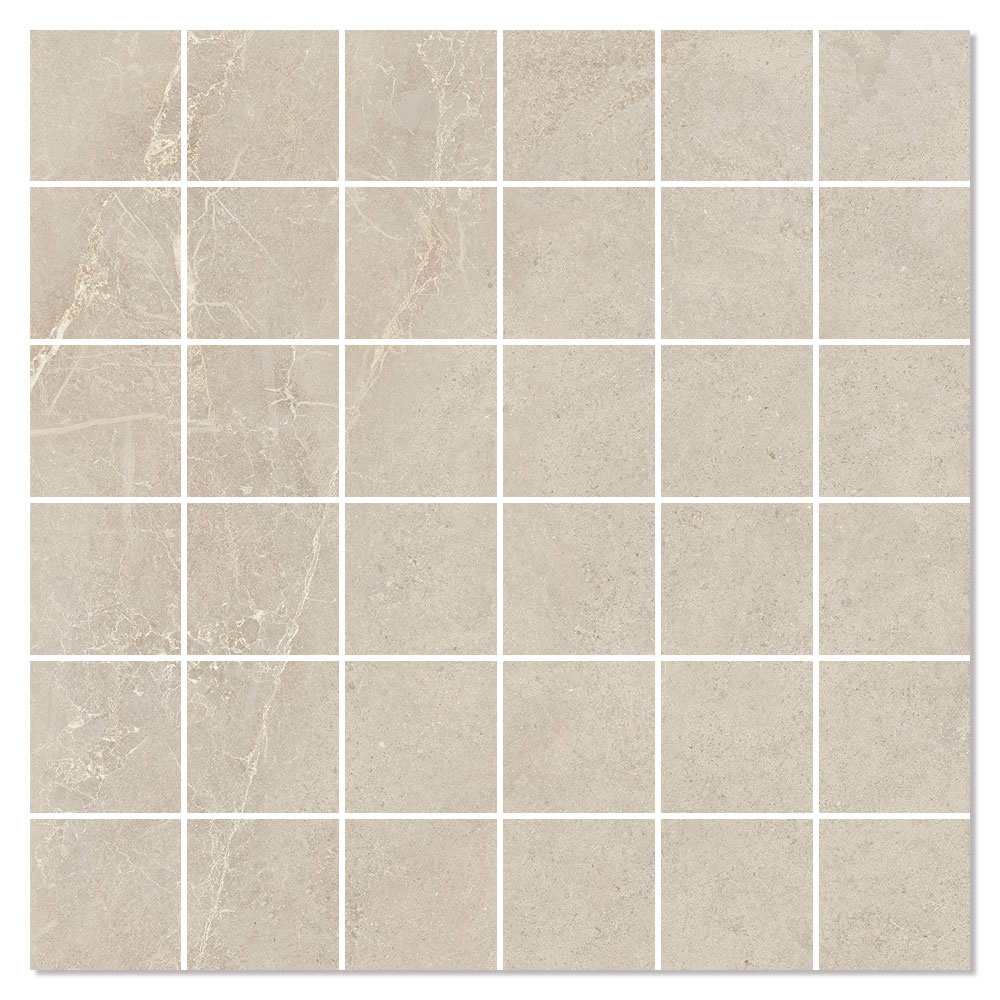 Marmor Mosaik Klinker Empyrio Beige Matt 30x30 (5x5) cm