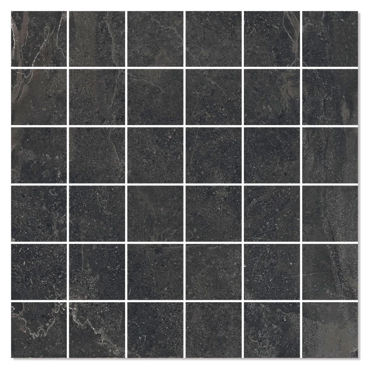Marmor Mosaik Klinker Empyrio Mörkgrå Matt 30x30 (5x5) cm-0