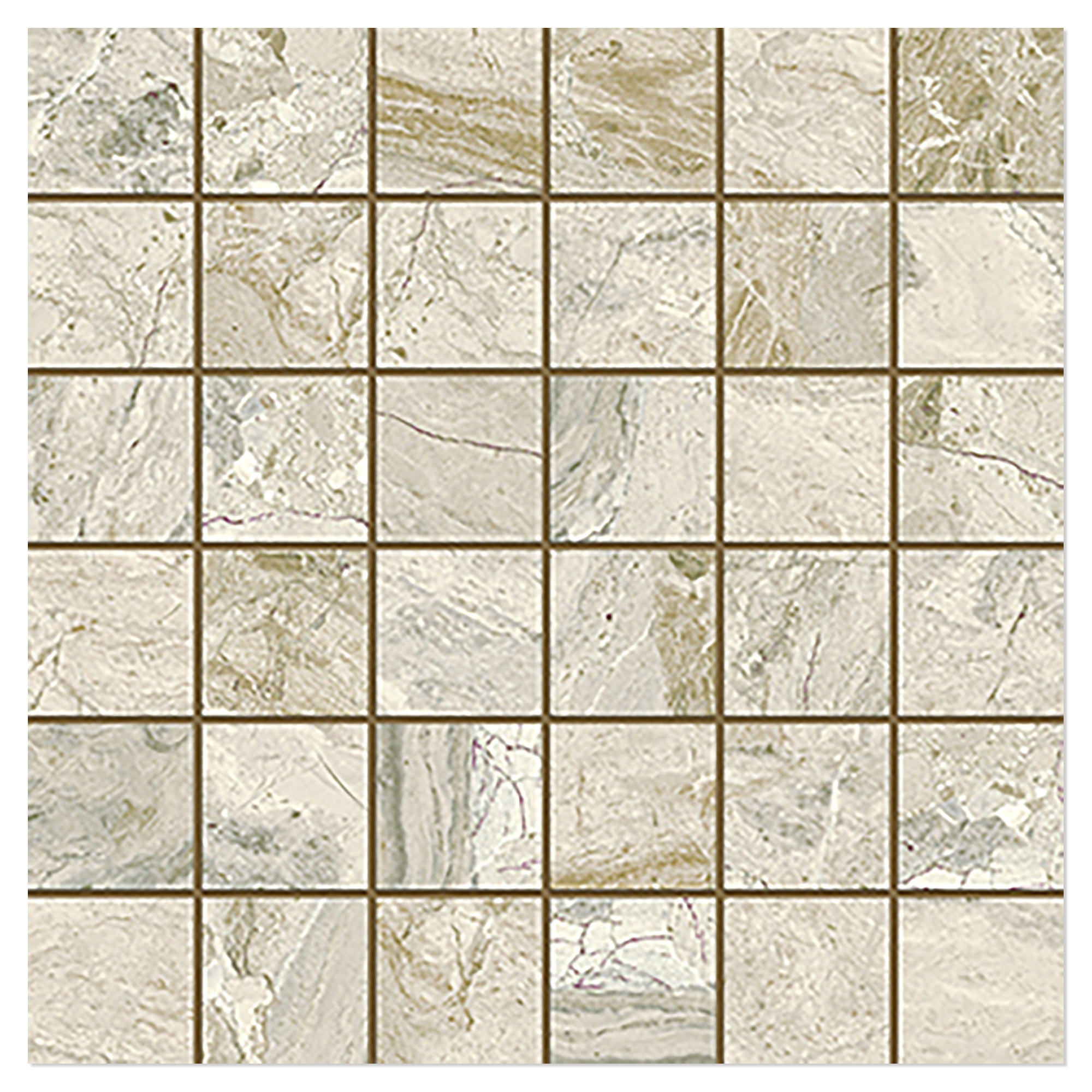 Mosaik Klinker Jolie Beige Matt 30x30 (5x5) cm