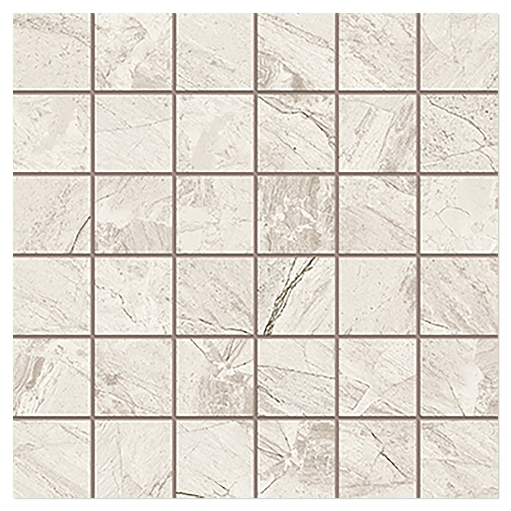 Mosaik Klinker Jolie Vit Matt 30x30 (5x5) cm