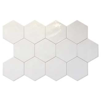 Hexagon Kakel Lume Vit Blank 14x16 cm