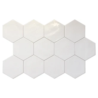 Hexagon Kakel <strong>Lume</strong>  Vit Blank 14x16 cm