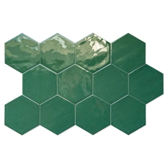 Hexagon Kakel Lume Grön Blank 14x16 cm-2