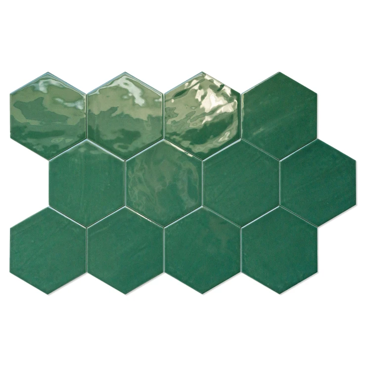 Hexagon Kakel Lume Grön Blank 14x16 cm-1