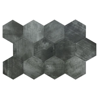 Hexagon Klinker Calm Mörkgrå Matt 14x16 cm-2