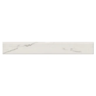 Golvsockel Marmor Klinker Rims Vit Matt 8x60 cm