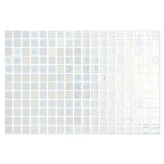 Poolmosaik Splash Pärlemor Vit Blank 31x47 (2.5x2.5) cm-2