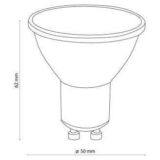 Glödlampa GU10 Klar, Vit 4000K-2