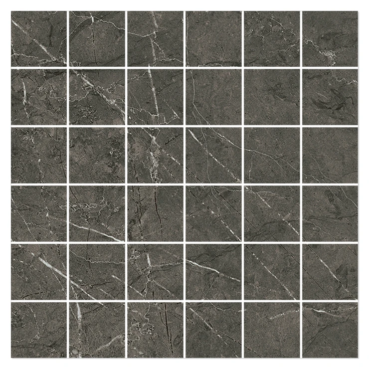 Marmor Mosaik Klinker Sierra Svart Matt 30x30 (5x5) cm-0