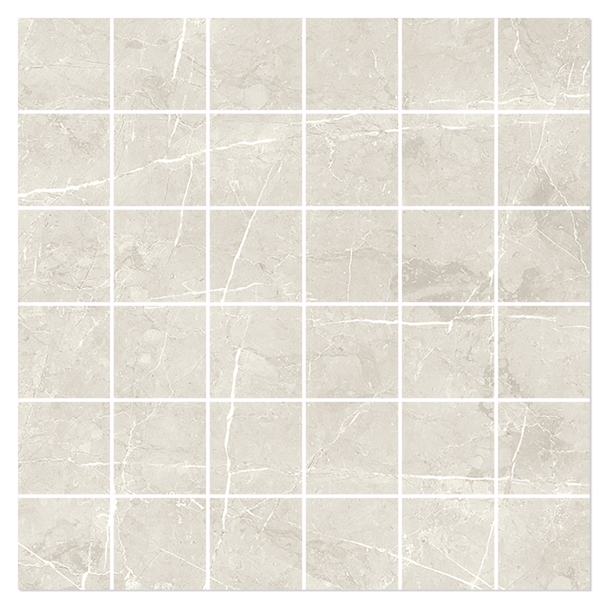 Marmor Mosaik Klinker Sierra Vit Matt 30x30 (5x5) cm