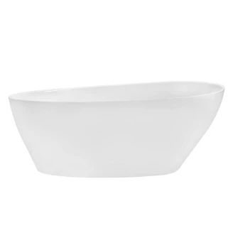 Handgjorda Mineral DuraBe Mineralgjutning Badkar <strong>Verona</strong>  Vit Matt 170x72 cm med Guld Pop-up Bottenventil
