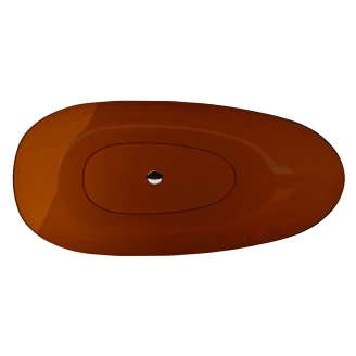 Badkar Brillant Orange Blank 160 cm med Krom Pop-up Bottenventil