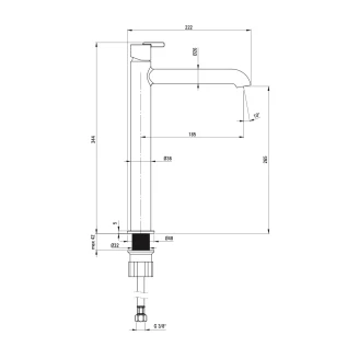 Tvättställsblandare Hög Silia Krom Blank-2