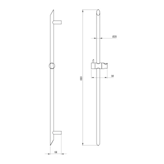 Skjutstång Silia med Justerbar Duschhållare Grå Titanium Matt-2