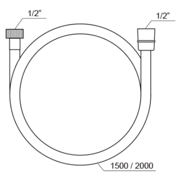 Ravak SatinFlex Duschslang 150 cm Vit-1