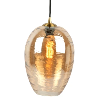 Leitmotiv Hängande Lampa Cone Amber Brun Blank-2