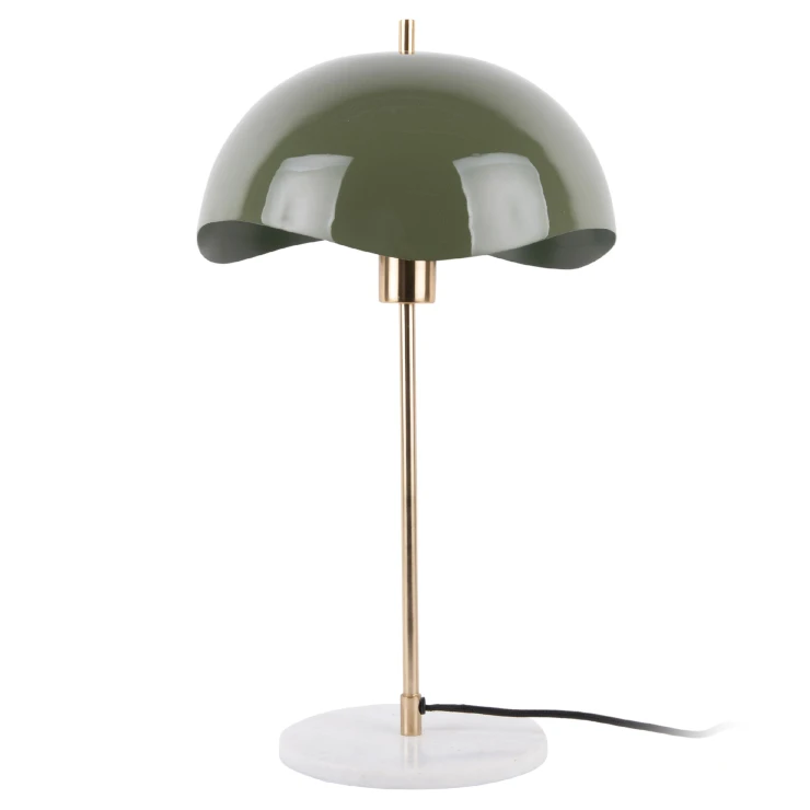 Leitmotiv Bordslampa Waved Dome Djungelgrön Blank-1