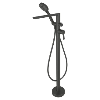 Golvblandare med Duschset <strong>Arnika</strong> Svart Matt