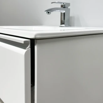 Tvättställsskåp Tona Vit Matt 80 cm med Handfat Vit Blank