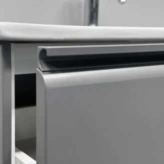 Tvättställsskåp Tona Grå Matt 120 cm med Handfat Vit Blank