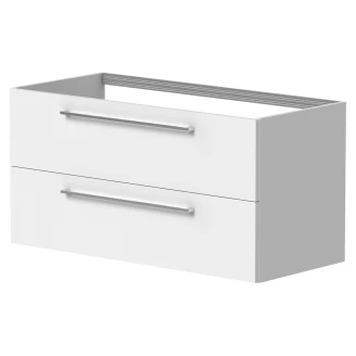 Tvättställsskåp Nova Vit Matt 100 cm med Handfat Vit Blank