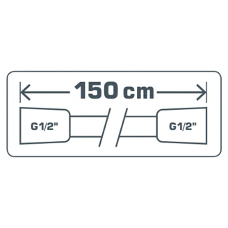 Duschslang <strong>Element</strong>  150 cm Krom