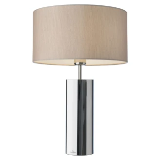 Villeroy & Boch Bordslampa Rund <strong>Prag</strong>  Beige, Krom Blank