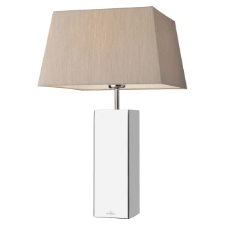 Villeroy & Boch Bordslampa Kvadratisk <strong>Prag</strong>  Beige, Krom Blank