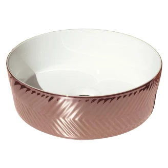 Dune Handgjorda Tvättställ <strong>Spiga</strong>  White&Rose Gold 36 cm