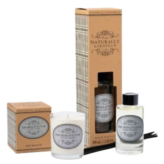 <strong>Naturally European</strong>  Set med Diffuser och Ljus Ek Mossa & Vetiver