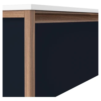 Badrumskommod Tone Mörkblå-Walnut Matt 120 cm med Handfat