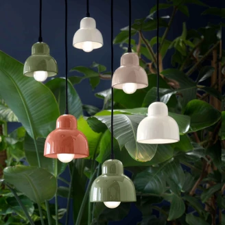 Ferroluce Hängande Lampa Berimbau Grön Salvia ∅15 cm