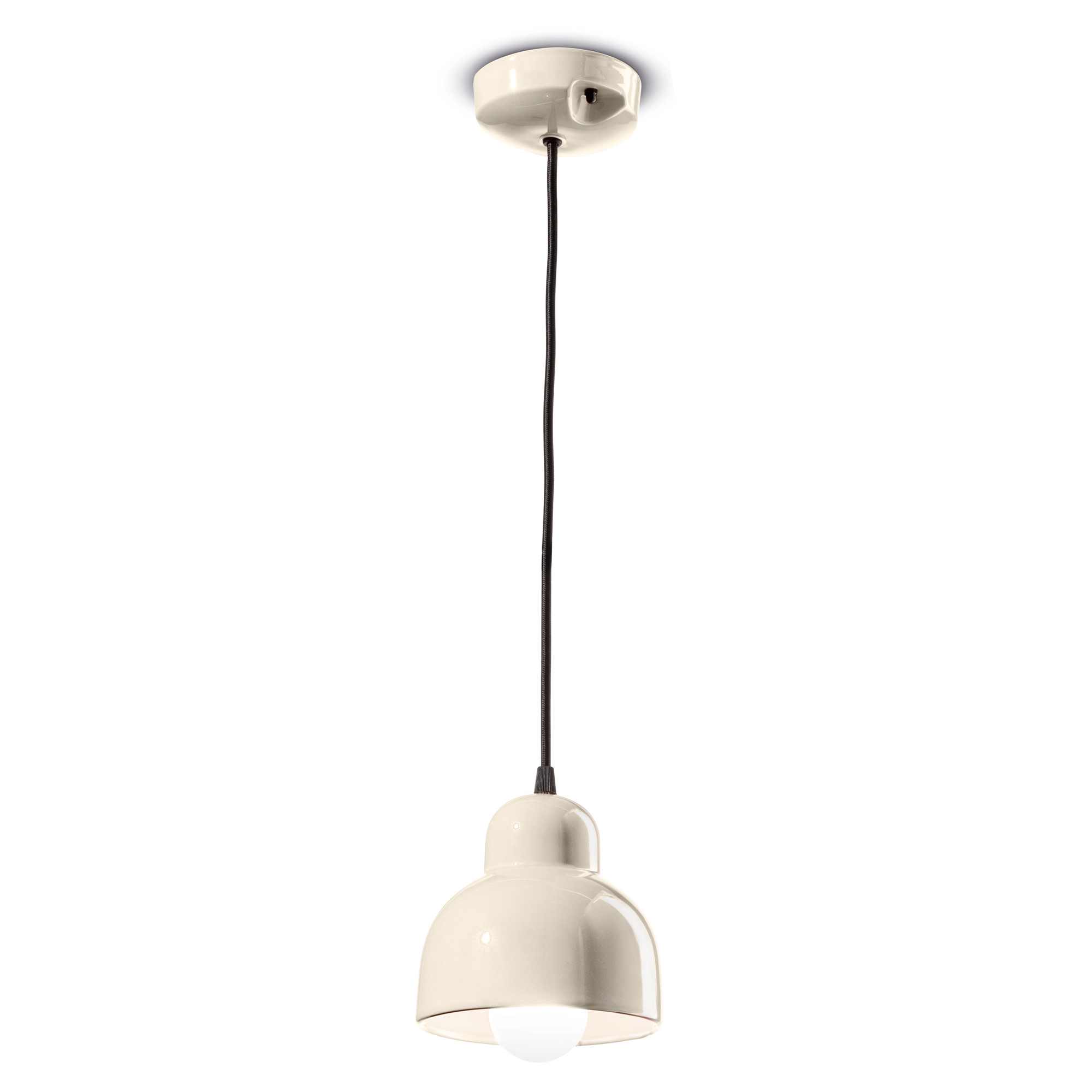 Ferroluce Hängande Lampa Berimbau Kräm ∅15 cm