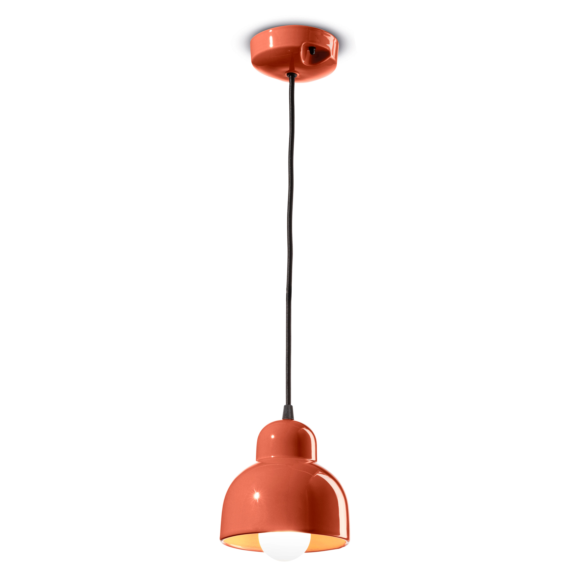 Ferroluce Hängande Lampa Berimbau Orange ∅15 cm