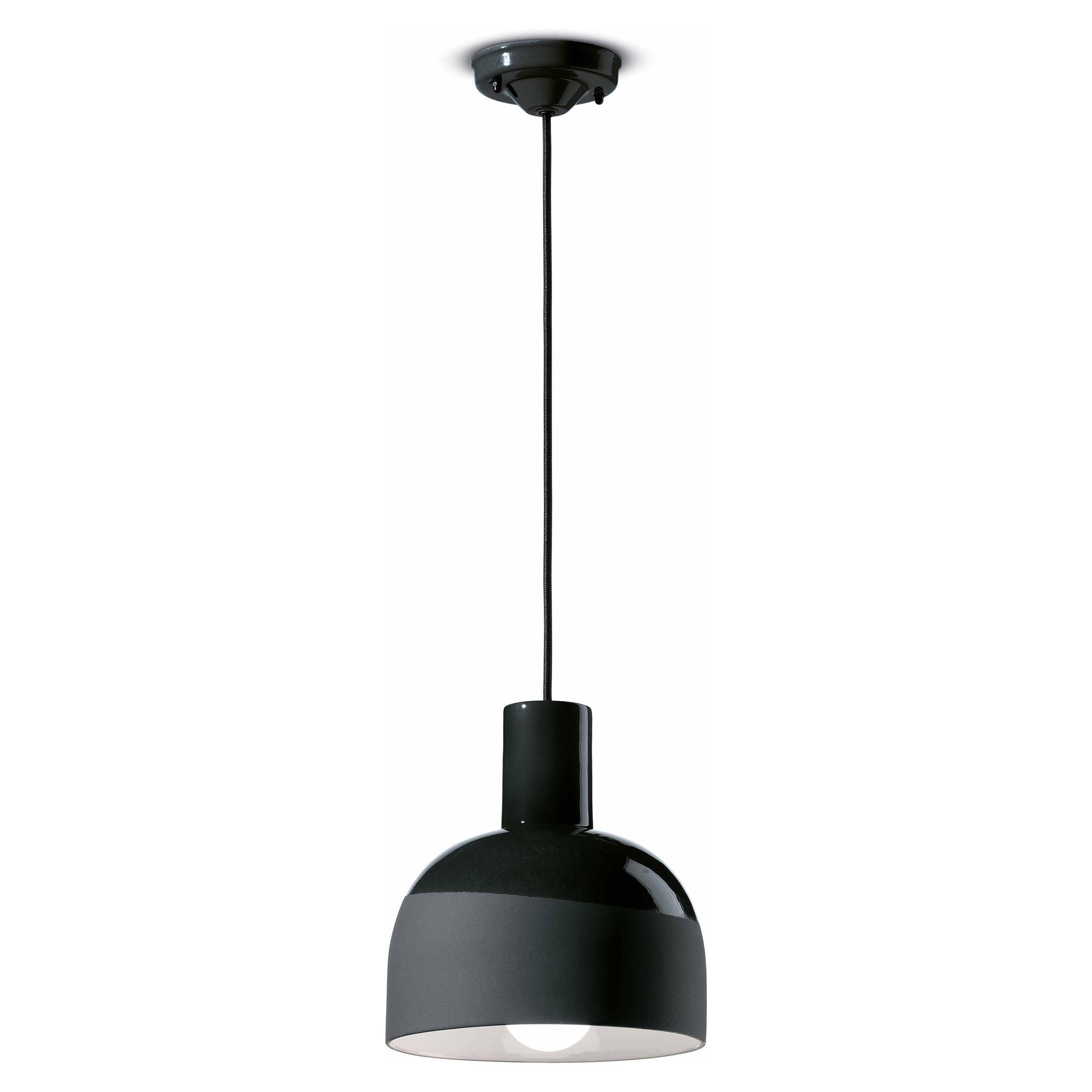 Ferroluce Hängande Lampa Caxixi Karbon, Svart