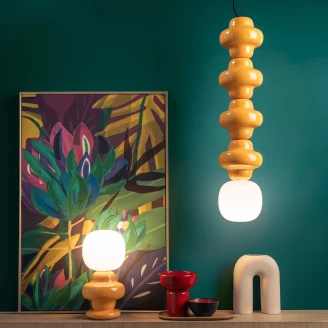 Ferroluce Hängande Lampa med 4 Elemen Copacabana Gul
