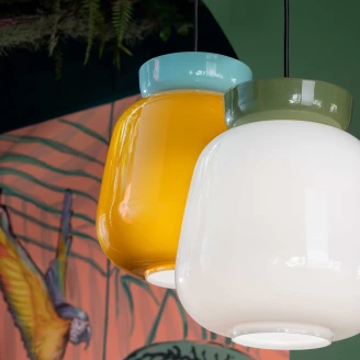 Ferroluce Hängande Lampa Corcovado Gul, Blå