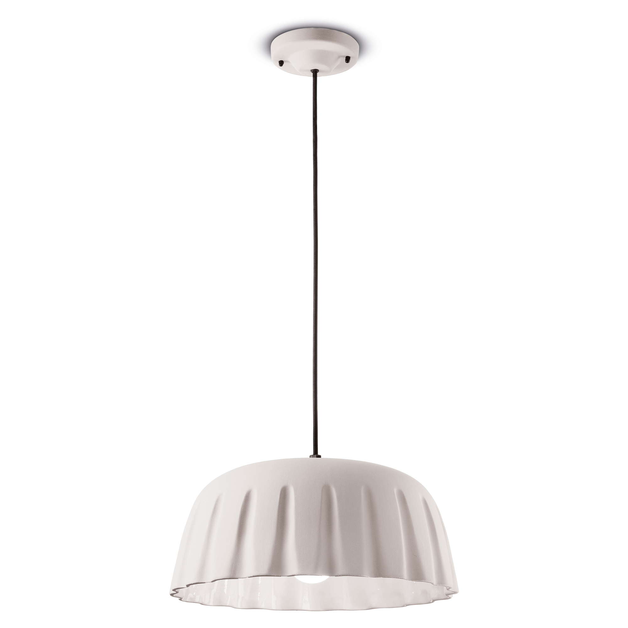 Ferroluce Hängande Lampa Madame Gres Vit Liten