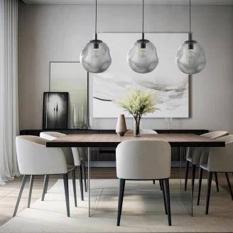 Hängande Lampa Vänern Transparent Grafit Blank