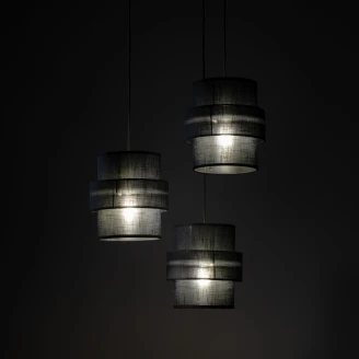 Hängande Lampa Luma Trio Cirklar Svart Matt