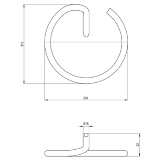 Handduksring <strong>Silia</strong>  Brons Matt