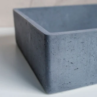 <strong>Sira</strong>  Handgjorda Cement Tvättställ Oasis Mörkgrå Matt 48 cm