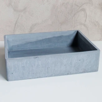<strong>Sira</strong>  Handgjorda Cement Tvättställ Oasis Blå Matt 48 cm